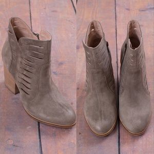 Anthropologie Taupe Ankle Boots